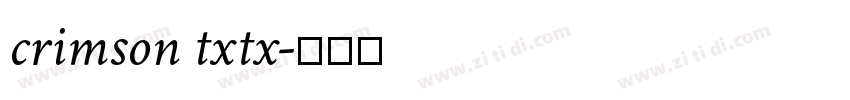 crimson txtx字体转换